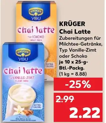 Kaufland KRÜGER chai latte Angebot