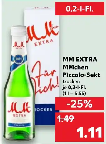 Kaufland MM EXTRA MMchen Piccolo-Sekt Angebot