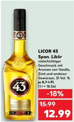 Kaufland LICOR 43 Span. Likör Angebot