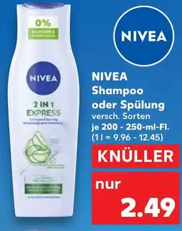 Kaufland NIVEA Shampoo oder Spülung Angebot