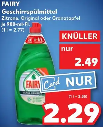 Kaufland FAIRY Geschirrspülmittel Angebot