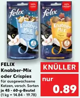 Kaufland FELIX Knabber-Mix oder Crispies Angebot