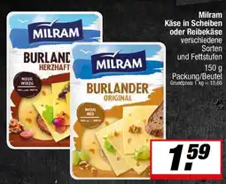 L. STROETMANN GROSSMARKT Milram Käse in Scheiben oder Reibekäse Angebot