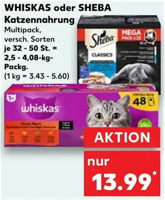 Kaufland WHISKAS oder SHEBA Katzennahrung Angebot