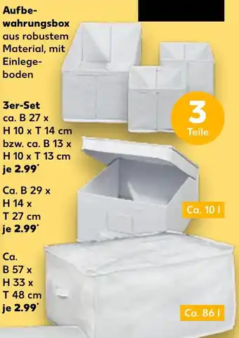 Kaufland LIV BO Aufbe- wahrungsbox 3er-Set Angebot