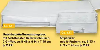 Kaufland LIV BO Unterbett-Aufbewahrungsbox/ Organizer Angebot