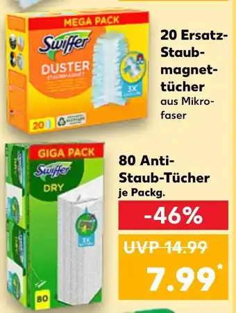 Kaufland 20 Ersatz- Staub- magnet- tücher/ 80 Anti- Staub-Tücher Angebot