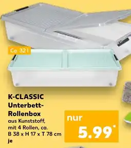 Kaufland K-CLASSIC Unterbett- Rollenbox Angebot