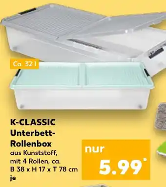 Kaufland K-CLASSIC Unterbett- Rollenbox Angebot