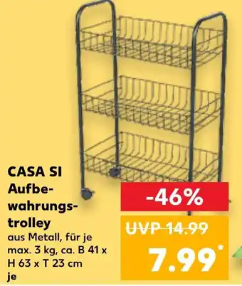 Kaufland CASA SI Aufbe- wahrungs- trolley Angebot