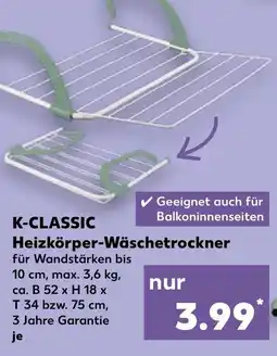 Kaufland K-CLASSIC Heizkörper-Wäschetrockner Angebot