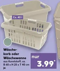 Kaufland Wäsche- korb oder Wäschewanne Angebot