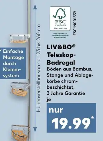 Kaufland LIV&BO Teleskop- Badregal Angebot