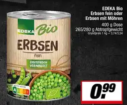 L. STROETMANN GROSSMARKT EDEKA Bio Erbsen fein oder Erbsen mit Möhren Angebot