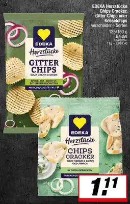 L. STROETMANN GROSSMARKT EDEKA Herzstücke Chips Cracker, Gitter Chips oder Kesselchips Angebot