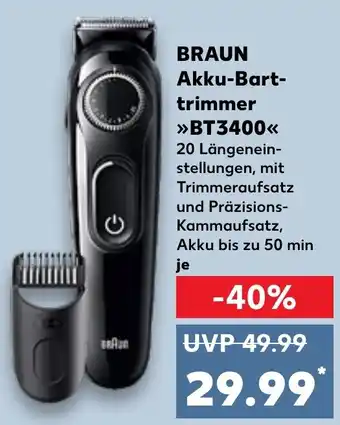 Kaufland BRAUN Akku-Bart- trimmer BT3400 Angebot