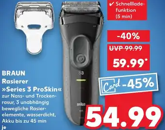 Kaufland BRAUN Rasierer Series 3 ProSkin Angebot