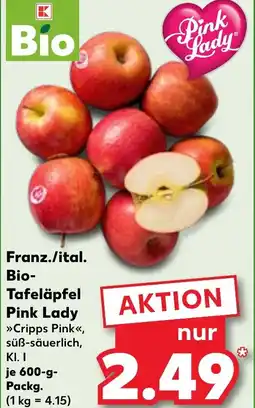 Kaufland Franz./ital. Bio- Tafeläpfel Pink Lady Angebot