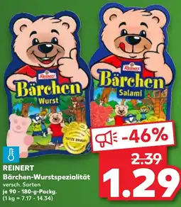 Kaufland REINERT Bärchen-Wurstspezialität Angebot