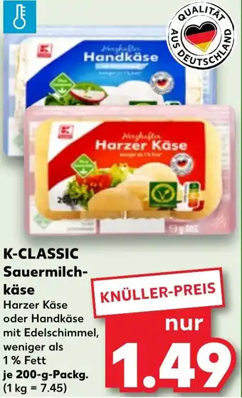 Kaufland K-CLASSIC Sauermilch- käse Angebot