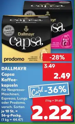 Kaufland DALLMAYR Capsa Kaffee- kapseln Angebot