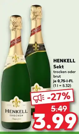 Kaufland HENKELL Sekt Angebot