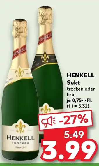 Kaufland HENKELL Sekt Angebot