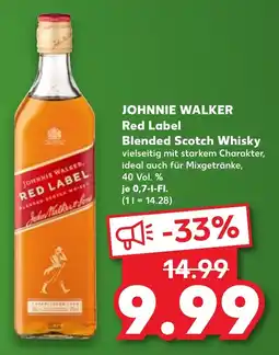 Kaufland JOHNNIE WALKER Red Label Blended Scotch Whisky Angebot