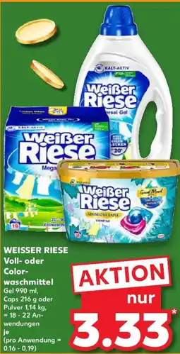 Kaufland WEISSER RIESE Voll- oder Color- waschmittel Angebot