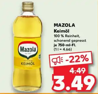 Kaufland MAZOLA Keimöl Angebot