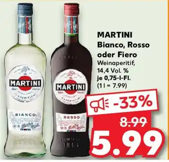 Kaufland MARTINI Bianco, Rosso oder Fiero Angebot