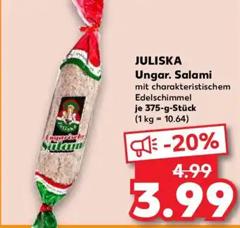 Kaufland JULISKA Ungar. Salami Angebot