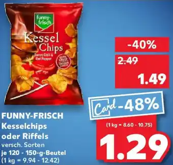 Kaufland FUNNY-FRISCH Kesselchips oder Riffels Angebot