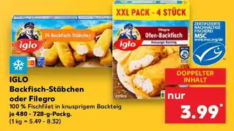 Kaufland IGLO Backfisch-Stäbchen oder Filegro Angebot