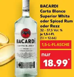 Kaufland BACARDI Carta Blanca Superior White oder Spiced Rum oder Razz Angebot