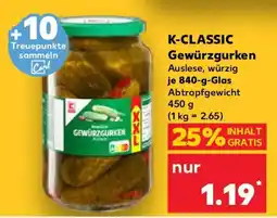 Kaufland K-CLASSIC Gewürzgurken Angebot