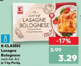 Kaufland K-CLASSIC Lasagne Bolognese Angebot