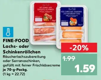 Kaufland FINE-FOOD Lachs- oder Schinkenröllchen Angebot