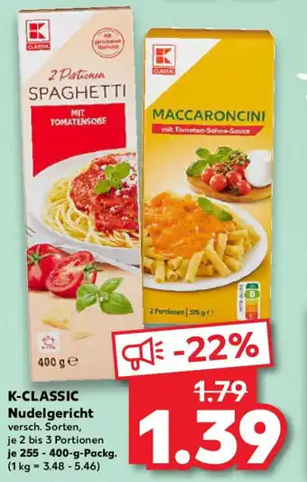 Kaufland K-CLASSIC Nudelgericht Angebot