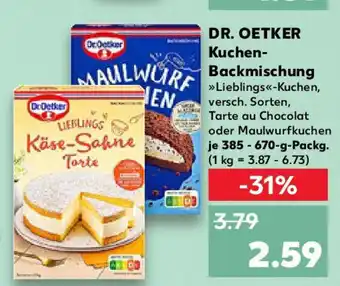 Kaufland DR. OETKER Kuchen- Backmischung Angebot