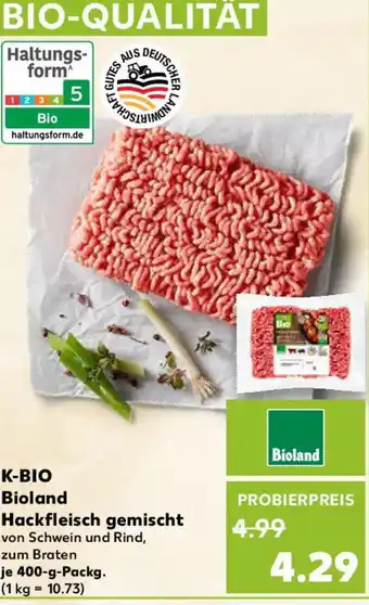 Kaufland K-BIO Bioland Hackfleisch gemischt Angebot