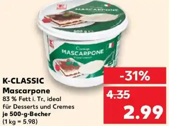 Kaufland K-CLASSIC Mascarpone Angebot