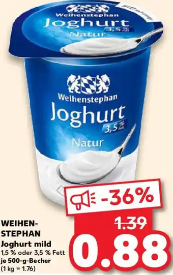 Kaufland WEIHEN- STEPHAN Joghurt mild Angebot