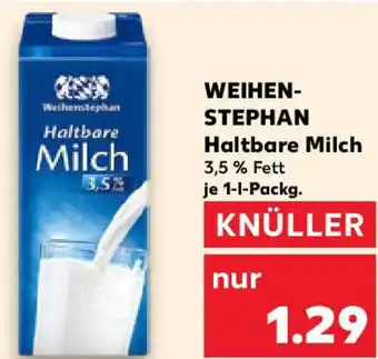 Kaufland WEIHEN- STEPHAN Haltbare Milch Angebot