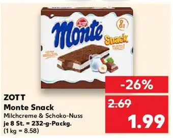 Kaufland ZOTT Monte Snack Angebot