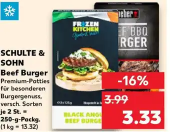 Kaufland SCHULTE & SOHN Beef Burger Angebot