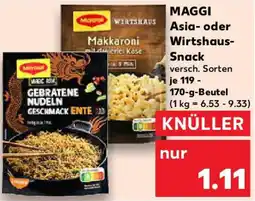 Kaufland MAGGI Asia- oder Wirtshaus- Snack Angebot