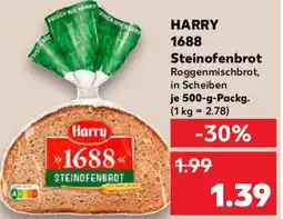 Kaufland HARRY 1688 Steinofenbrot Roggenmischbrot Angebot