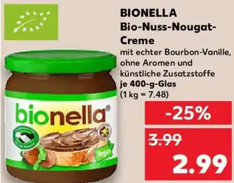 Kaufland BIONELLA Bio-Nuss-Nougat- Creme Angebot