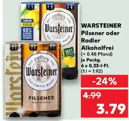 Kaufland WARSTEINER Pilsener oder Radler Alkoholfrei Angebot